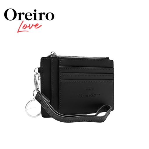 [TA192] BILLETERA TARJETERO CON CIERRE SIMIL CUERO OREIRO LOVE