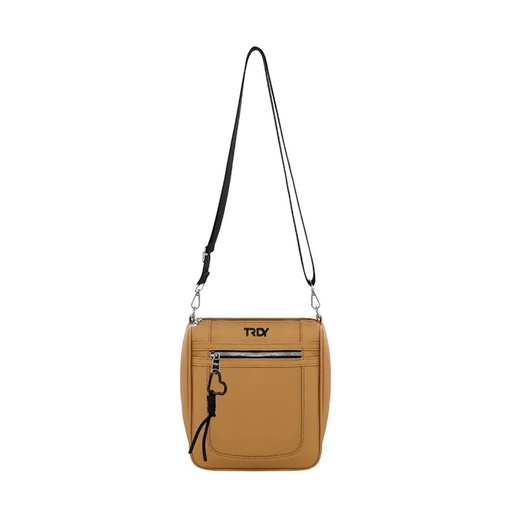[TA208] MORRAL CON CIERRE FRONTAL SIMIL CUERO TRENDY