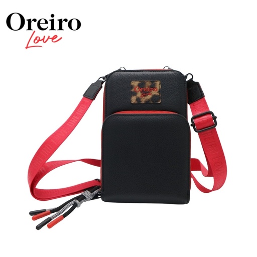 [TA210] PORTACELULAR APLIQUE FRONTAL SIMIL CUERO OREIRO LOVE