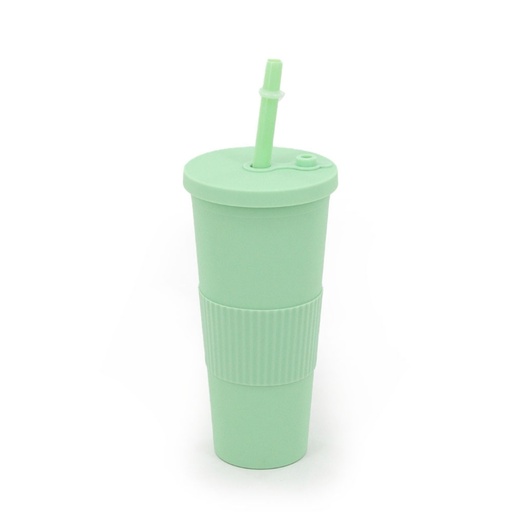 [TA228] VASO PLASTICO CON SORBETE TRENDY
