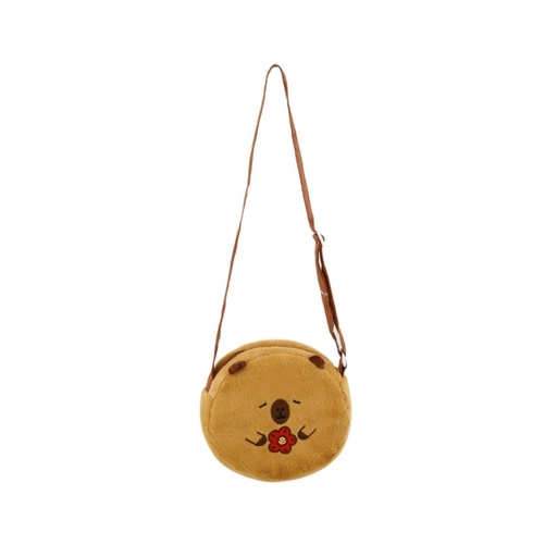 [TA259] CARTERA BANDOLERA CAPIBARA PELUCHE DE TELA