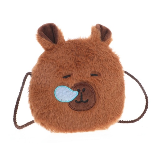 [TA260] CARTERA PELUCHE CAPIBARA TELA