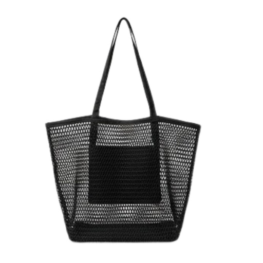 [TA281] BOLSO PLAYERO TEJIDO DE RED CON BOLSILLO INTERNO