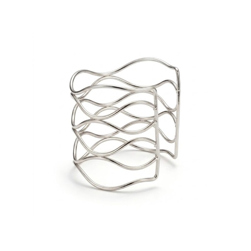 [TA285] BRAZALETE ANCHO DISEÑO DE ONDAS