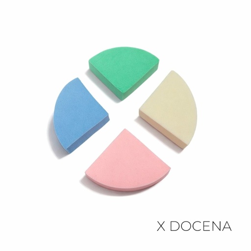 [TB29] ESPONJA DE MAQUILLAJE X4 COLORES (PACK X12)