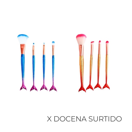 [TB64] SET BROCHA MAKE UP SIRENA (SET X12)