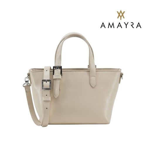 [T1374] CARTERA MINI BAG SIMIL CUERO LISA CON HEBILLA AMAYRA