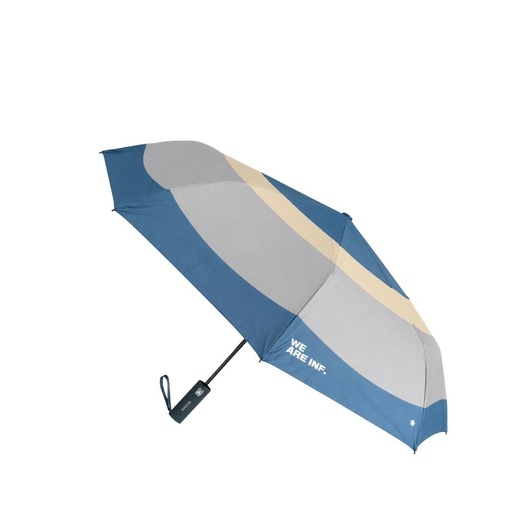 [T1413] PARAGUAS PLEGABLE AUTOMATICO ESTAMPA CON FRANJAS INFLUENCER