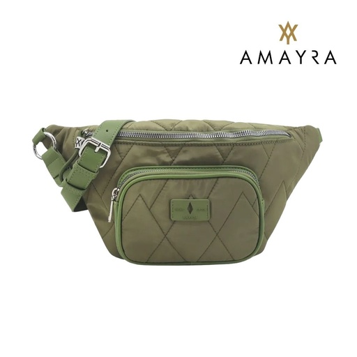 [T1425] RIÑONERA ACOLCHADA CON BOLSILLOS EN TELA AMAYRA