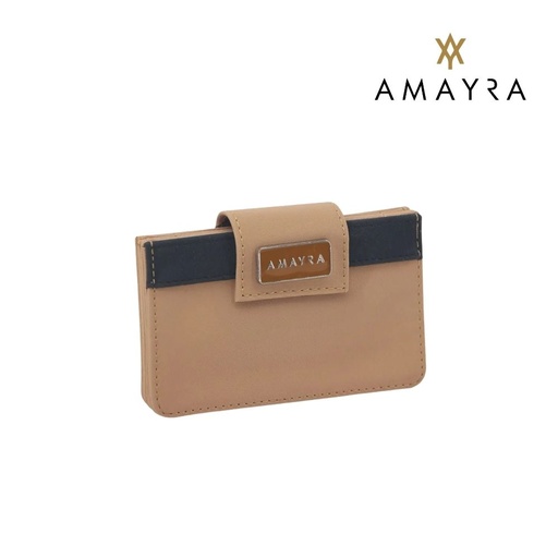 [T1428] BILLETERA TARJETERO CON SOLAPA SIMIL CUERO AMAYRA