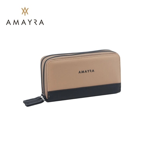 [TA320] BILLETERA 2 DIVISIONES BICOLOR SIMIL CUERO AMAYRA