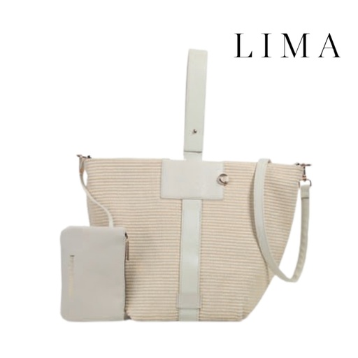 [T1482] CARTERA TOTE RUSTICA SIMIL CUERO LIMA