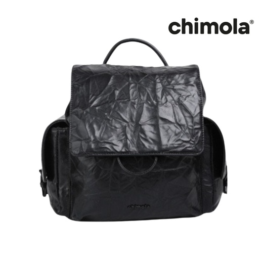 [T1492] MOCHILA SIMIL CUERO ARRUGADA CHIMOLA