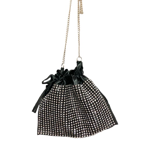 [41078] CARTERA BOMBON CON STRASS Y CADENA