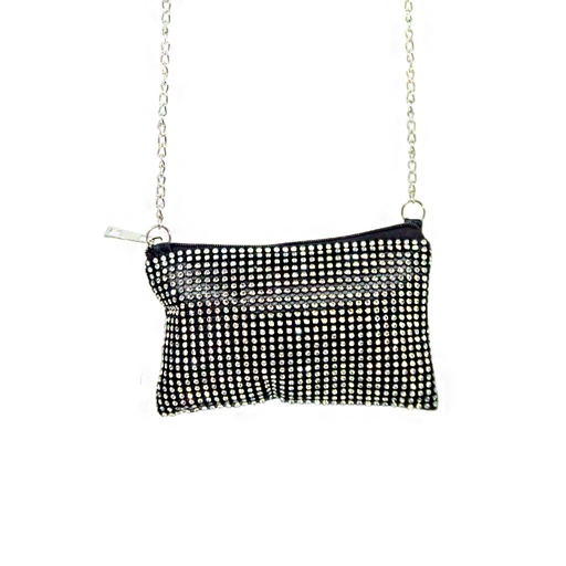 [41076] CARTERA FULL STRASS MINISOBRE CON CADENA